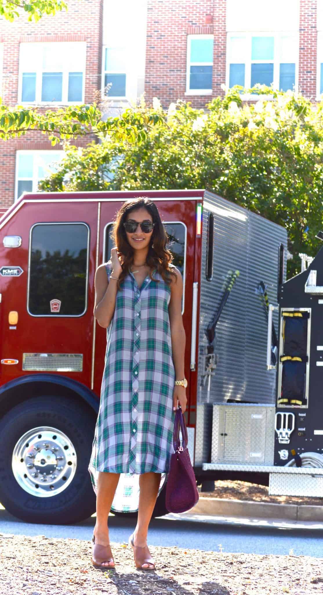 plaid fall dress